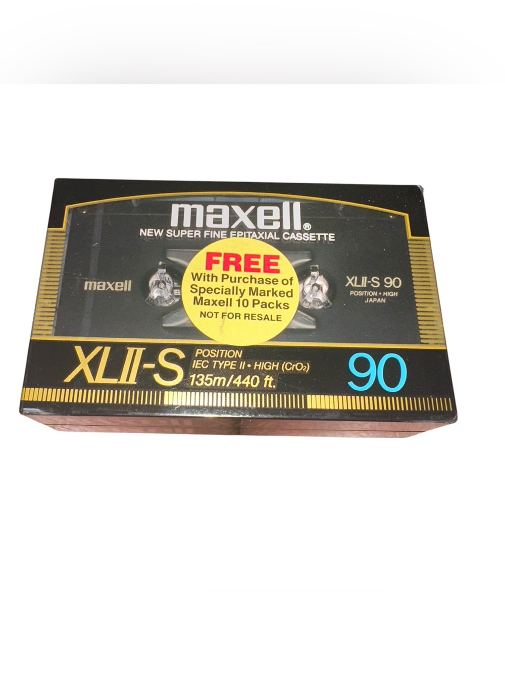Vintage Maxell XLII-S 90 Minute Type II New Sealed Cassette Tapes Lot Of 2